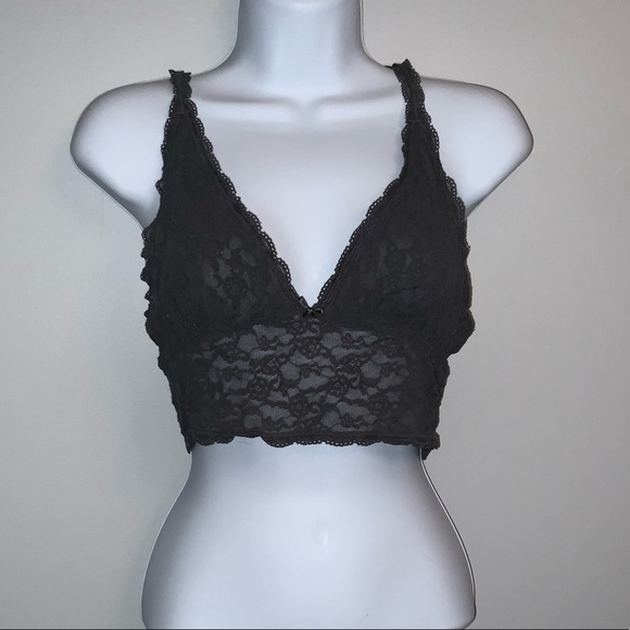 Victoria’s Secret Gray Lace Bralette Sz L - Picture 3 of 5